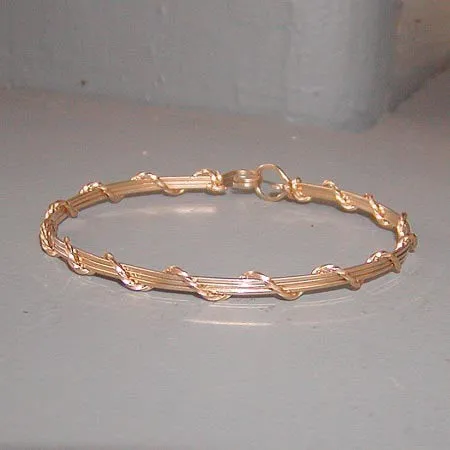 14kt Gold Filled 4-Strand Wire Wrapped Stackable Bracelet  SSSwa