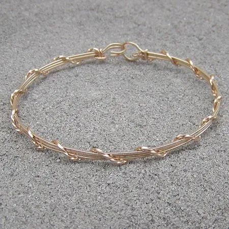 14kt Gold Filled 4-Strand Wire Wrapped Stackable Bracelet  SSSwa