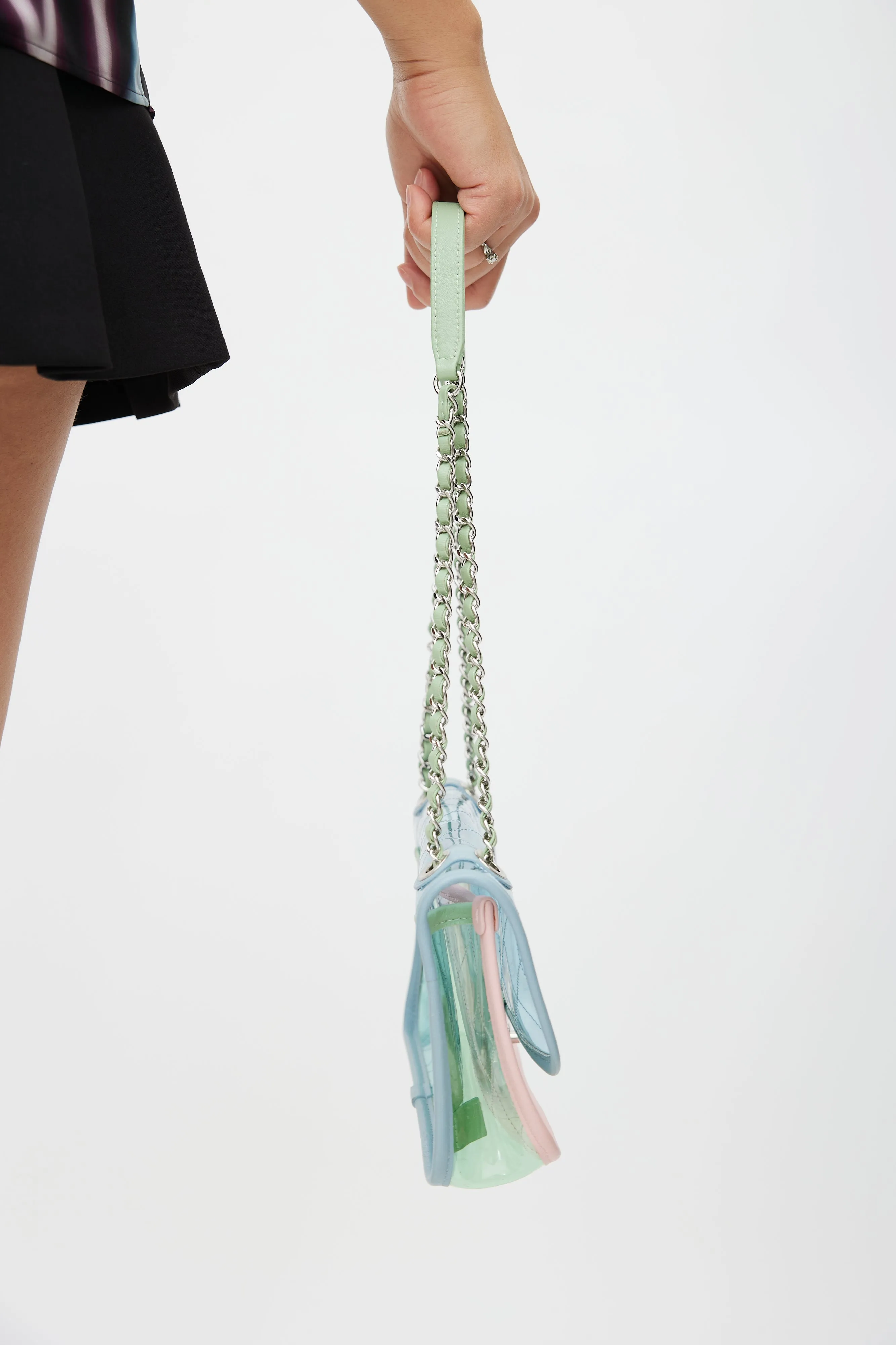 2018 Blue PVC Coco Splash Mini Shoulder Bag