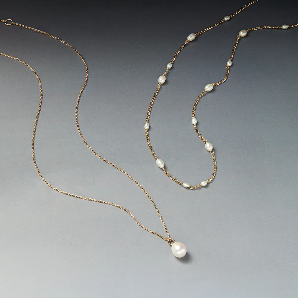 Aella Pearl Necklace Sterling 925 - Gold