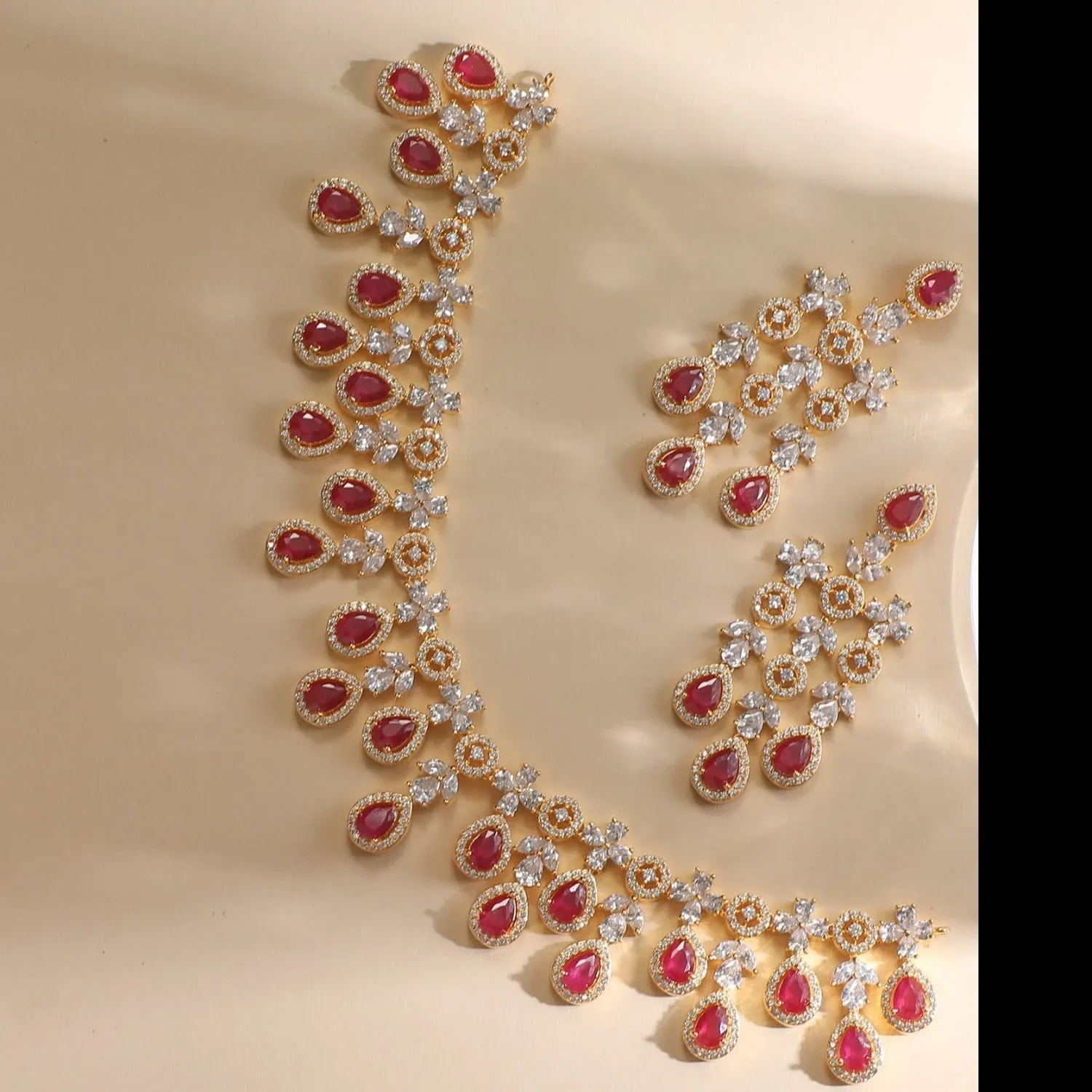 Alina Delicate CZ Necklace Set