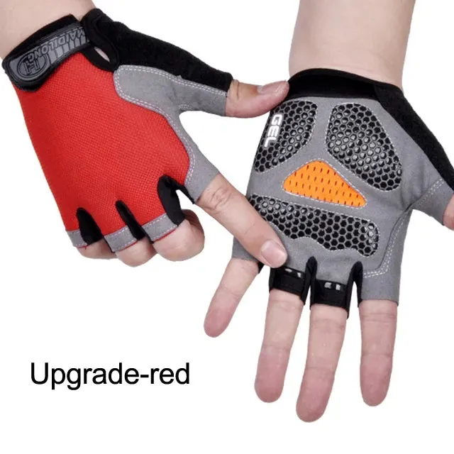 Anti Slip Shock Breathable Half Finger Gloves Breathable Cycling Gloves Fitness Gym Bodybuilding Crossfit Exercise Sports Gloves