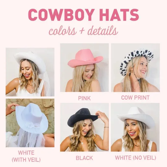 Bachelorette Party Cowboy Hats