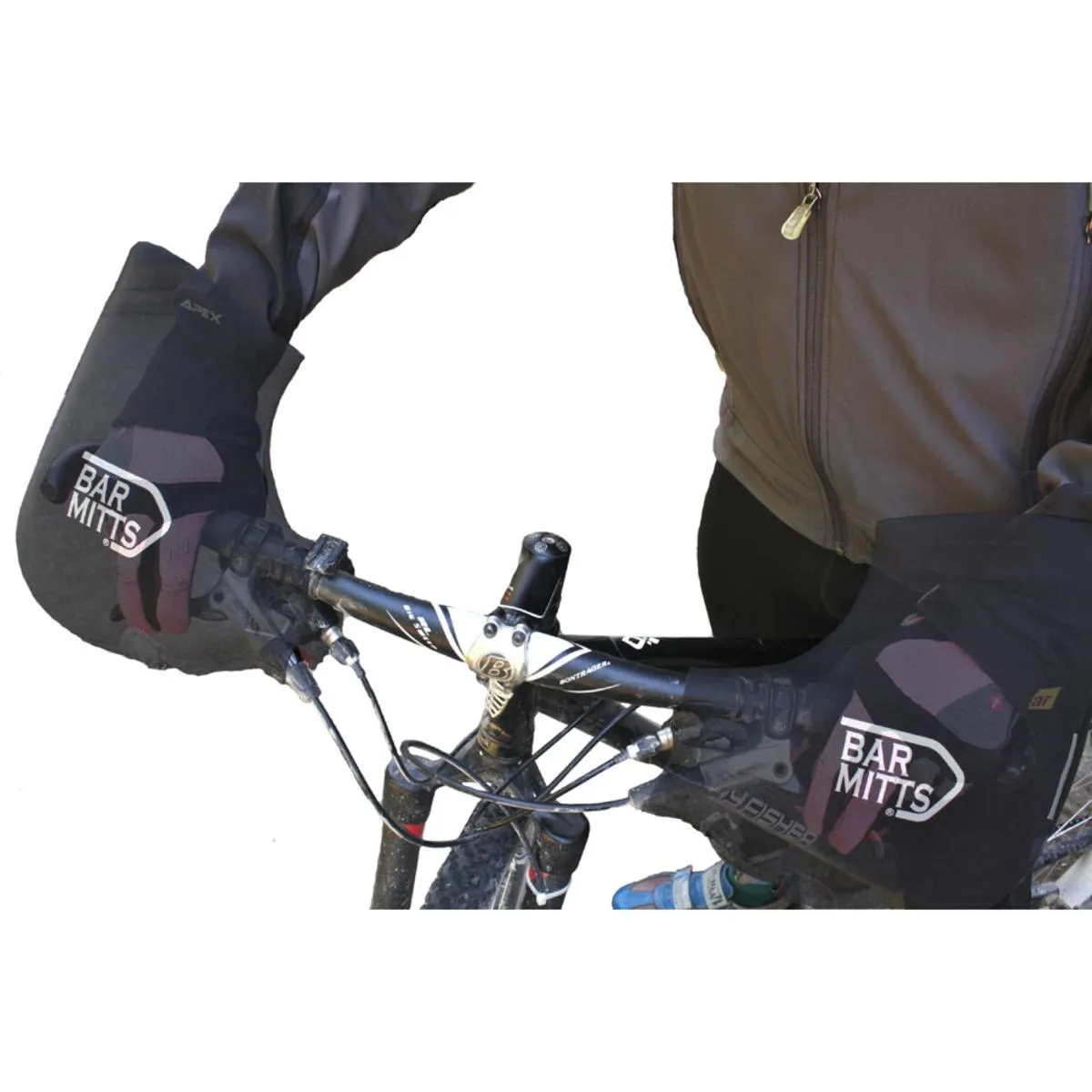 Bar Mitts Cold Weather Mountain Commuter Bike Handlebar Mittens - Large