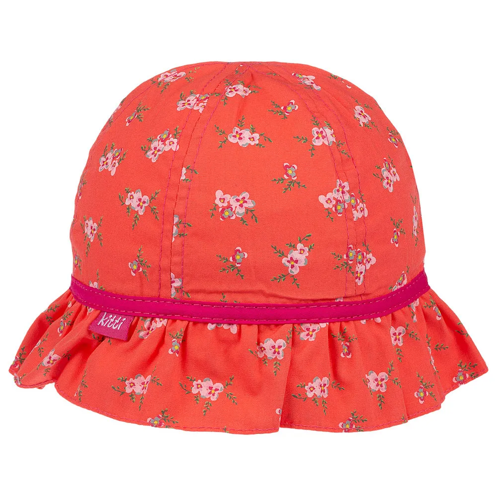 Beautiful Floral Print -Infant Girl Maxi Hat 0-18 Months