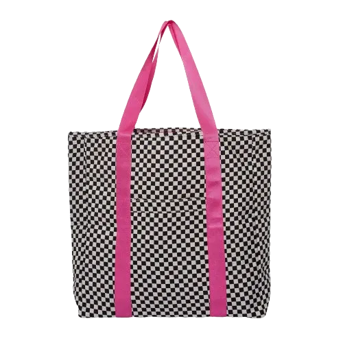 Black and White Checkered Tote