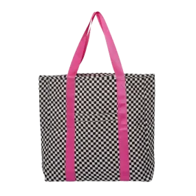 Black and White Checkered Tote