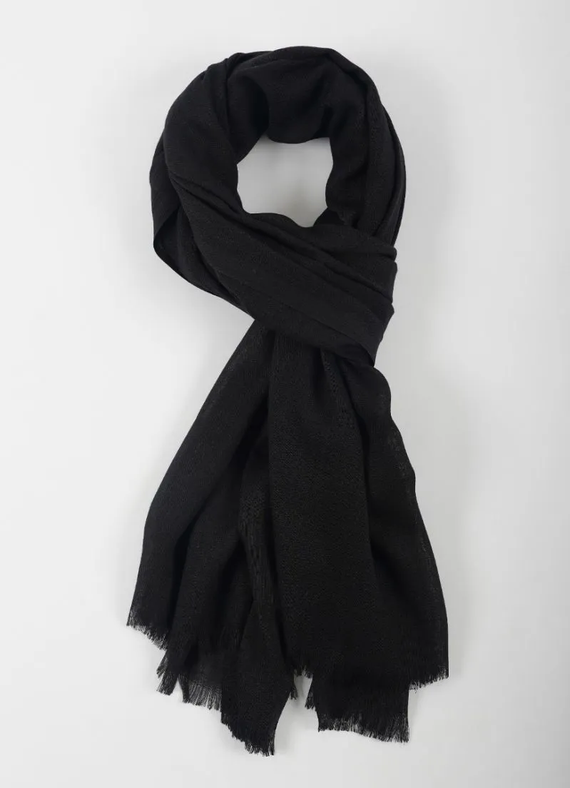 Black Cotton Soft scarf