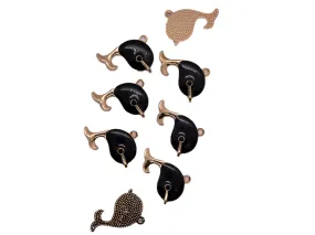 Black Dolphin Metal Charms