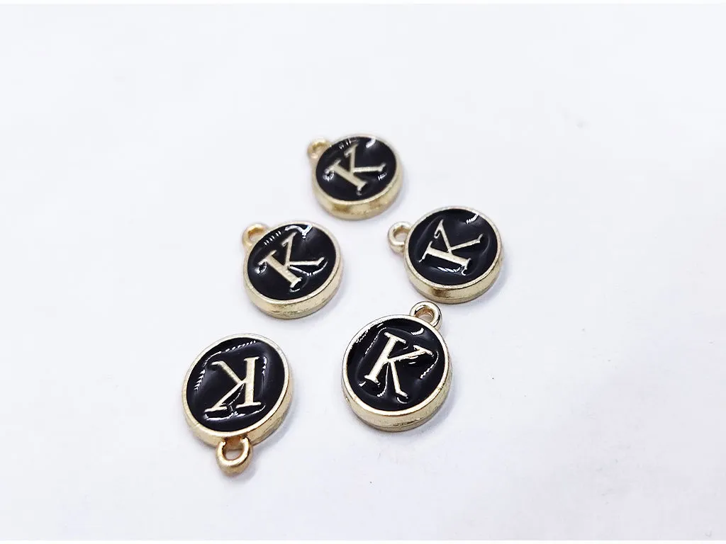 Black Fancy Metallic Jewelry Charms