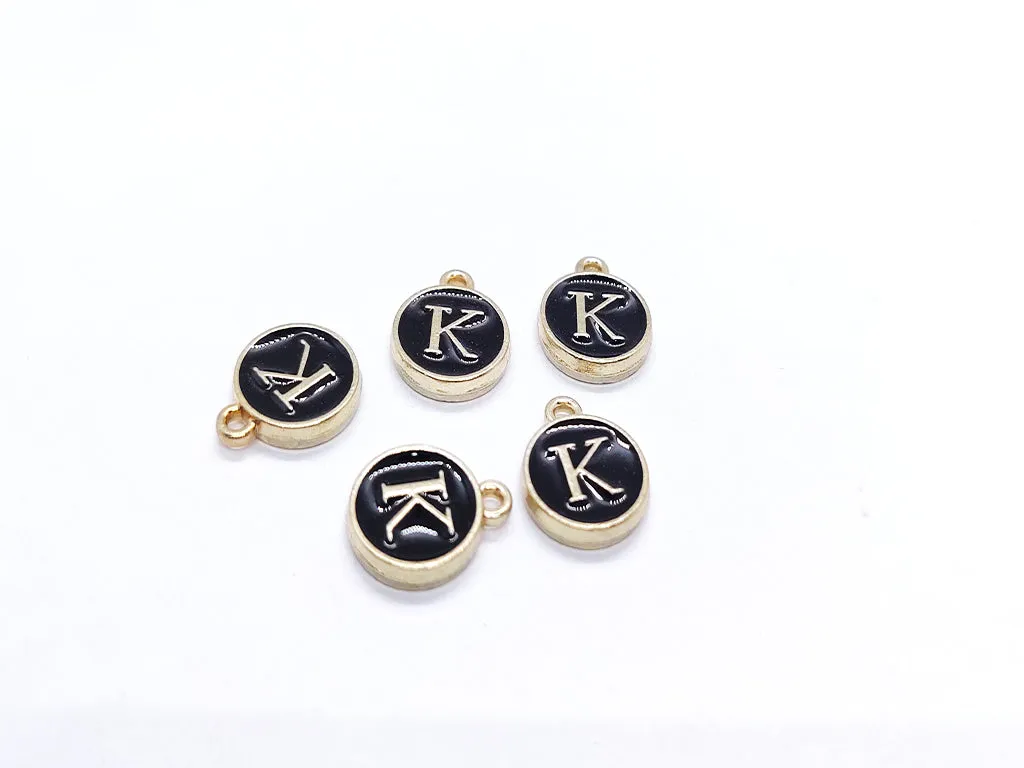 Black Fancy Metallic Jewelry Charms