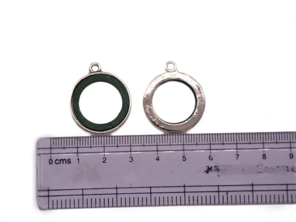 Black Ring Metal Charms