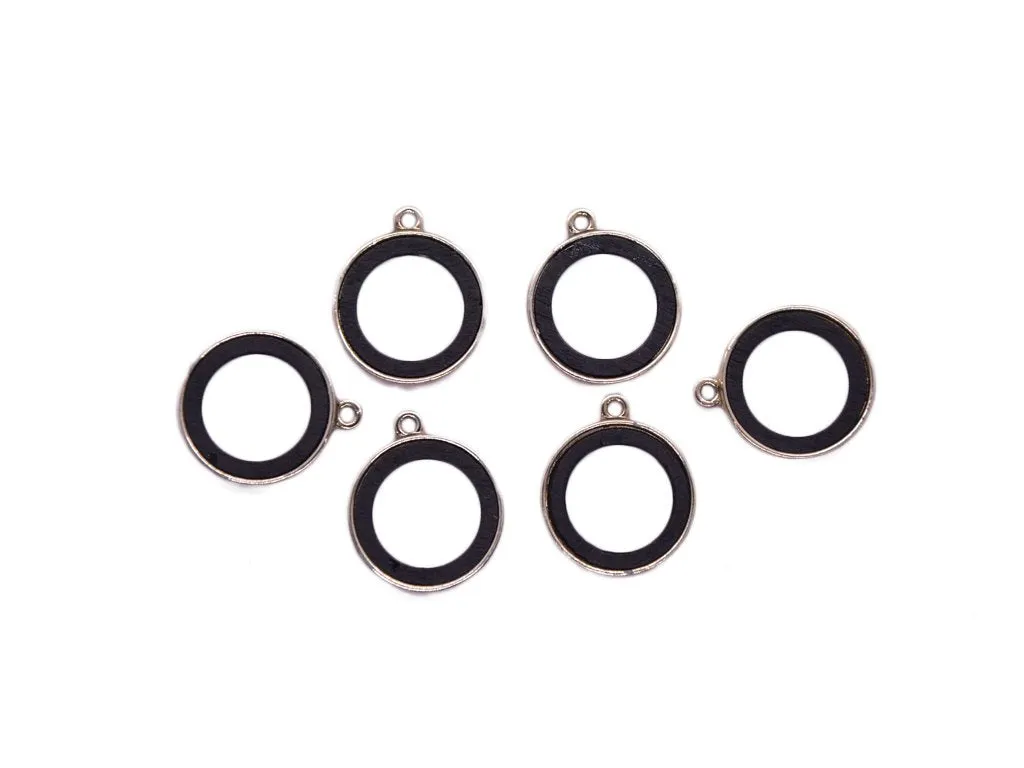 Black Ring Metal Charms