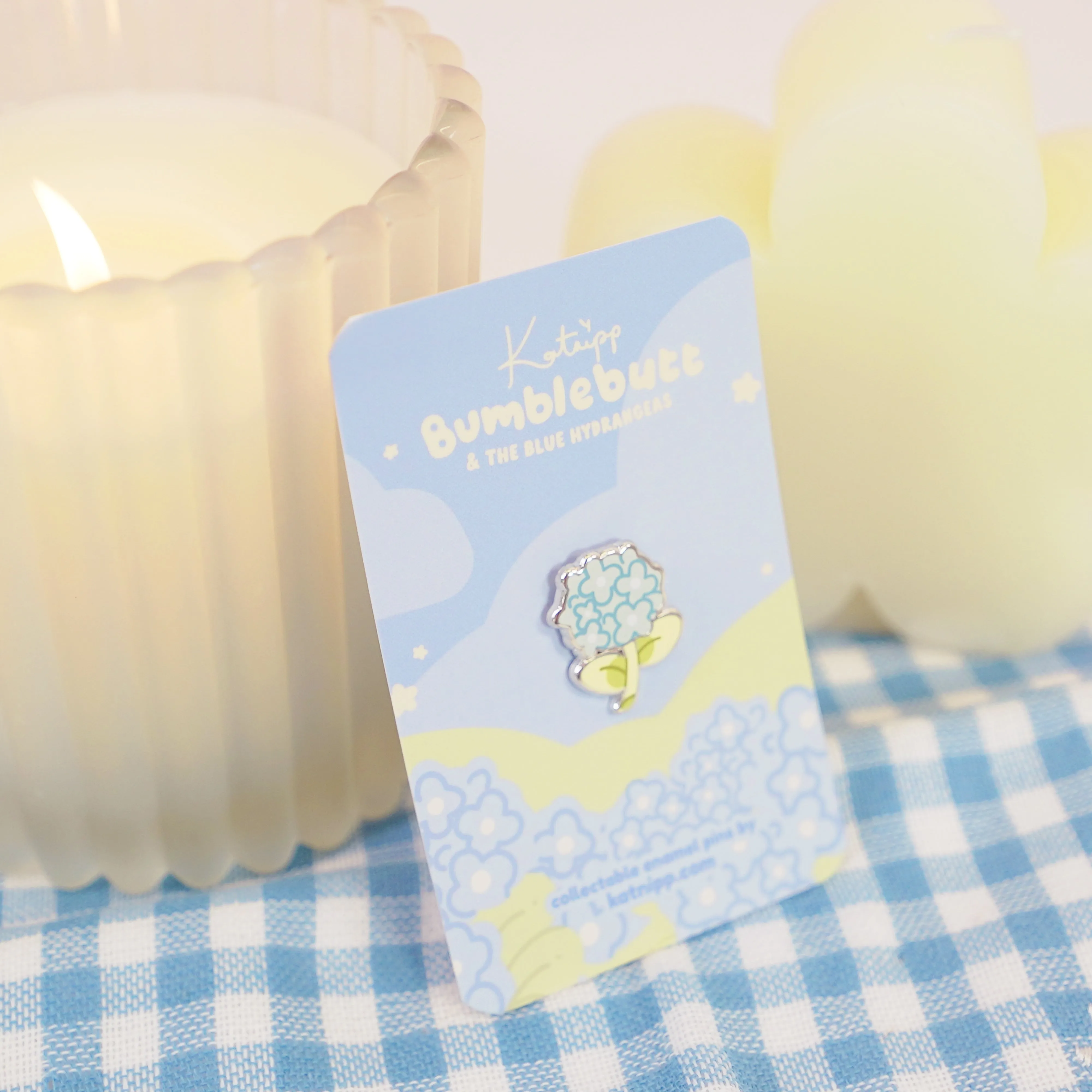 Blue Hydrangea Enamel Pin | Cute Floral Garden Accessory | Botanical Nature Brooch