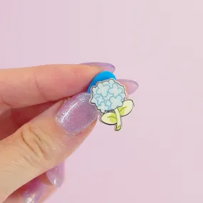 Blue Hydrangea Enamel Pin | Cute Floral Garden Accessory | Botanical Nature Brooch