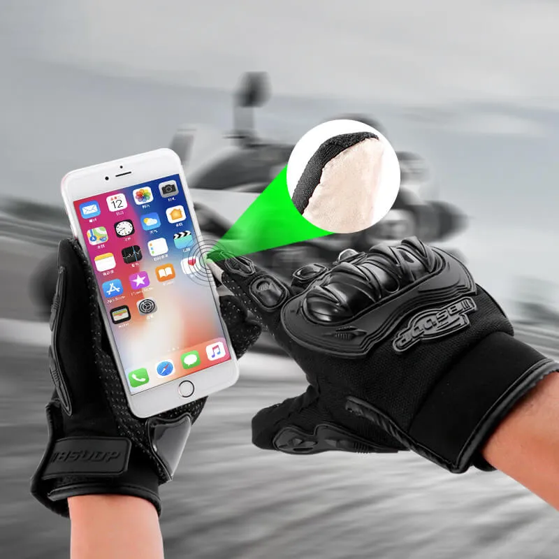 Breathable Touch Screen Polyester Biker Gloves