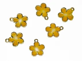 Bright Yellow Flower Charms