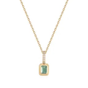 Britt Necklace Sterling 925 - Gold   Green