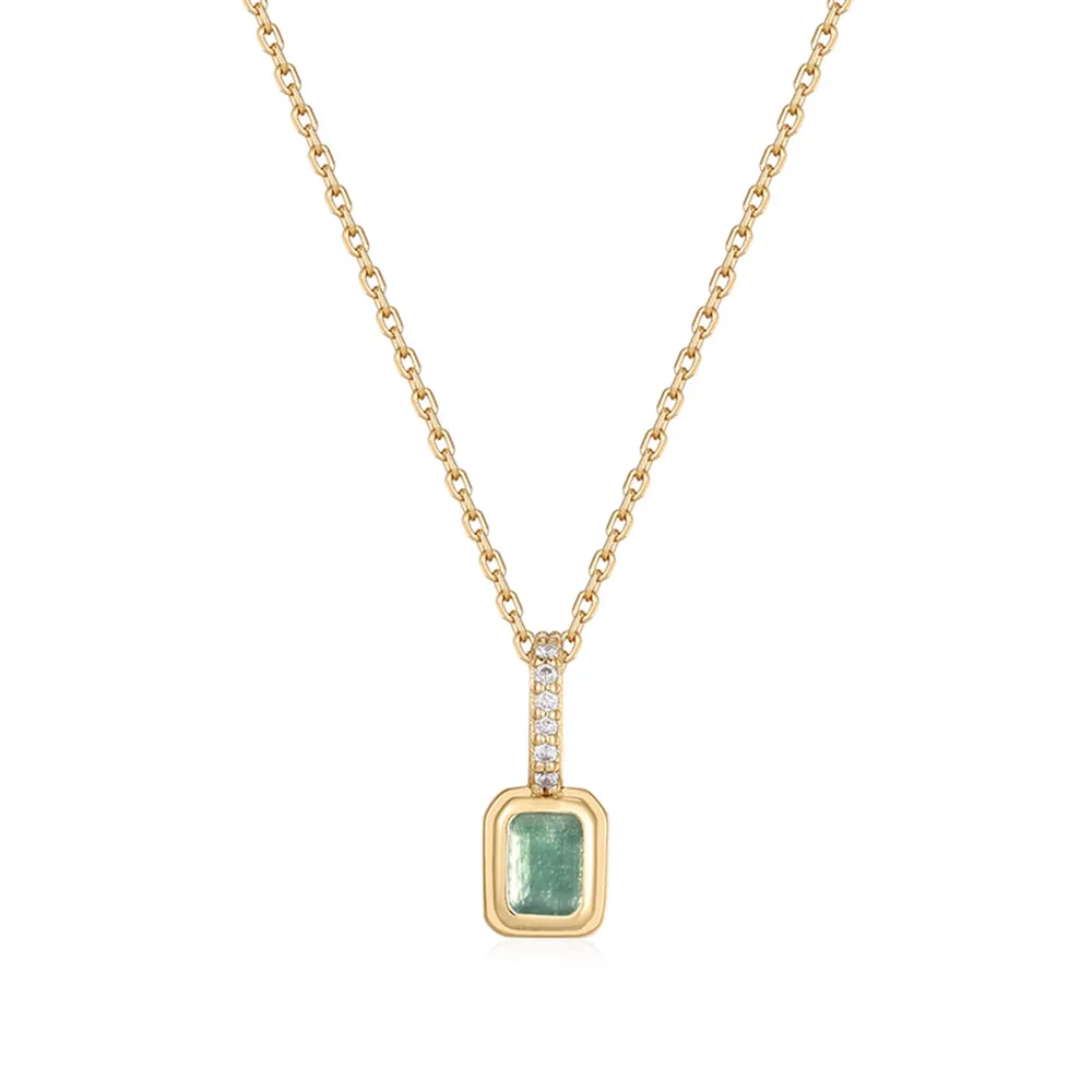 Britt Necklace Sterling 925 - Gold   Green