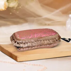 Brocade Silk Sunglasses Case | Pastel Pink