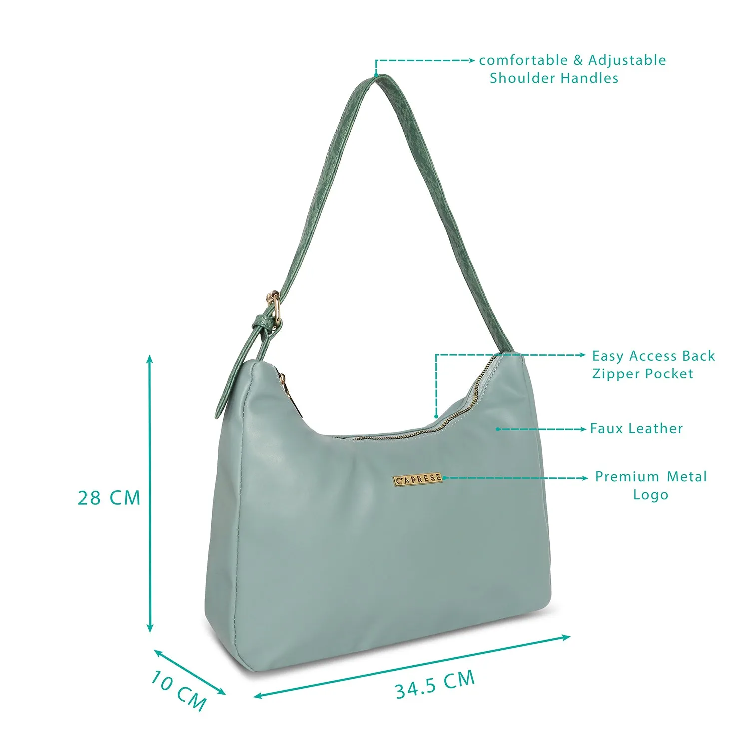 Caprese Rosalia Satchel Medium Pastel Green