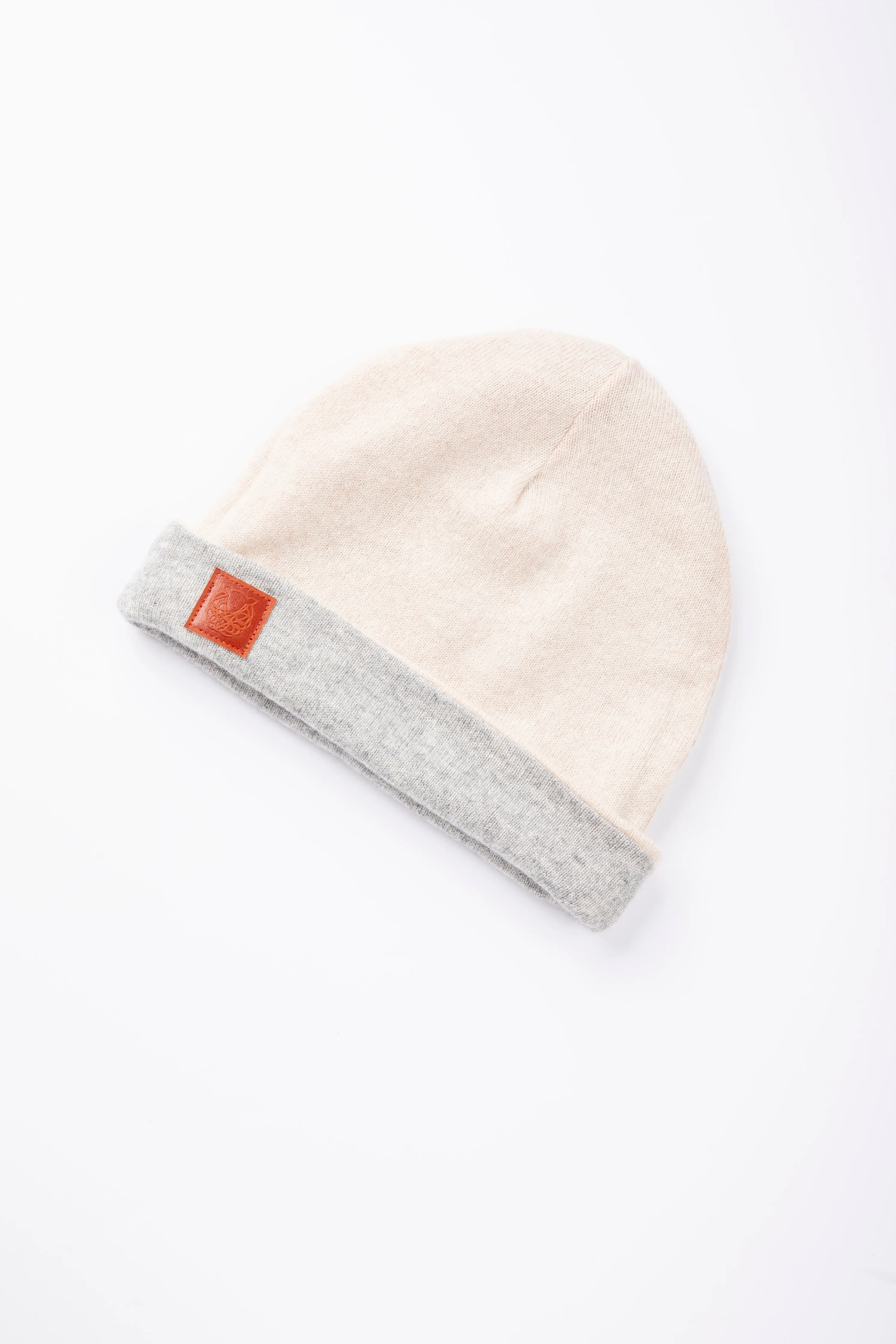Classic Beanie Set - Dark Green and Beige, Light Gray and Light Beige, Red and Beige