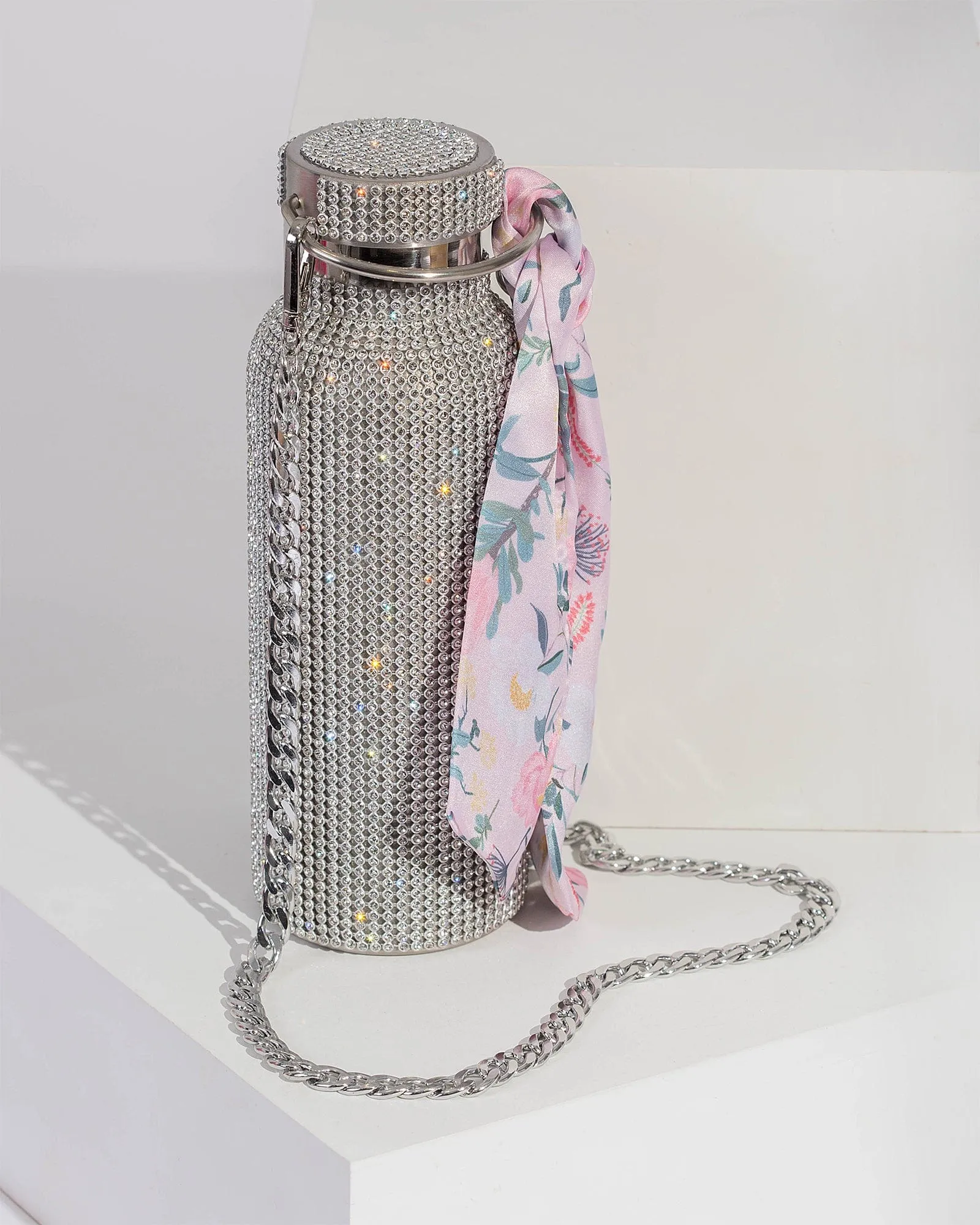 Crystal 500ml Drink Bottle With Scarf