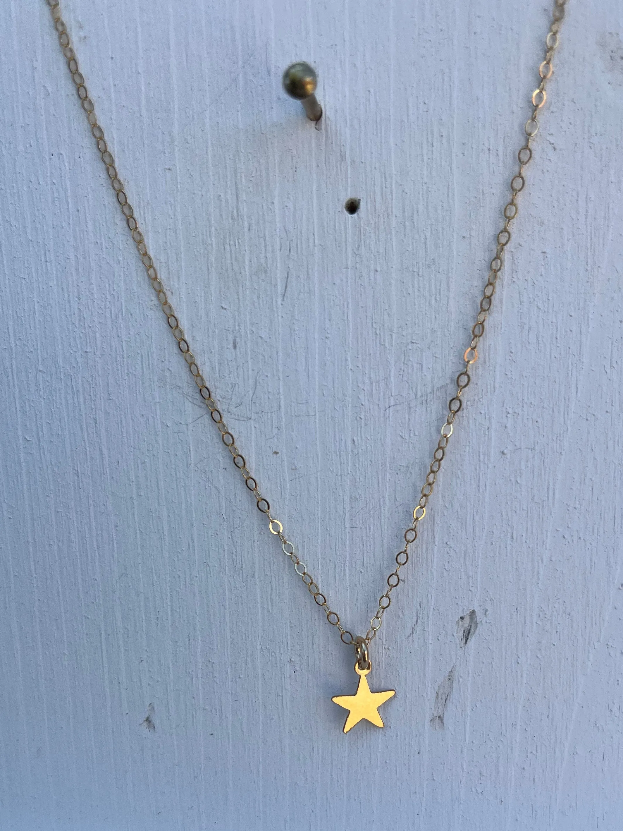 Dainty Gold Necklaces with Shaped Pendants