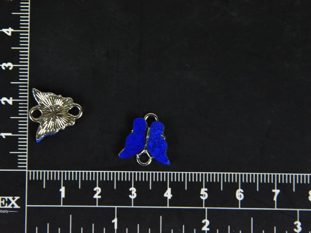 Dark Blue Butterfly Metal Charms