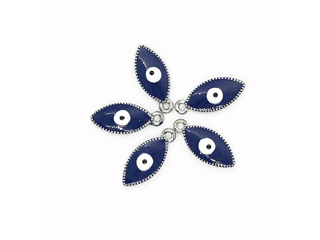 Dark Blue Evil Eye Metal Charms