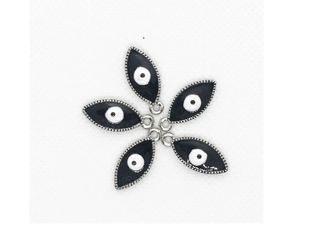 Dark Blue Evil Eye Metal Charms