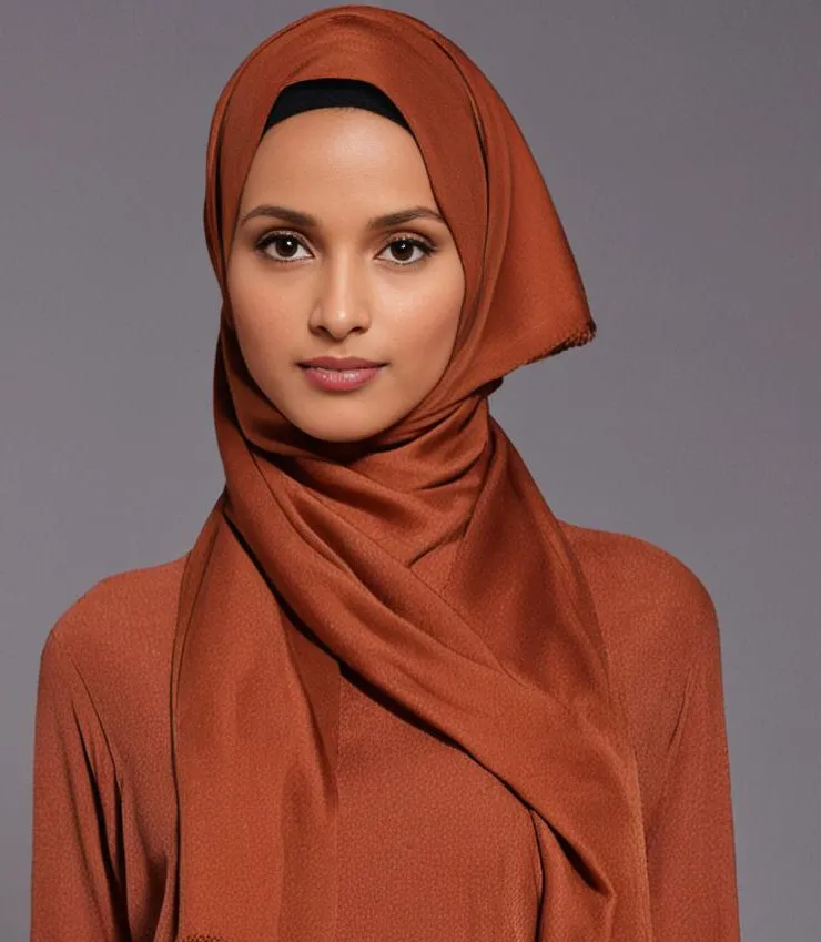Dark Brown Cotton Poly Soft scarf