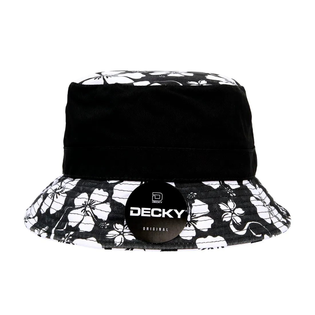 Decky 457 Floral Polo Bucket Hats Fisherman's Buckets Caps Unconstructed