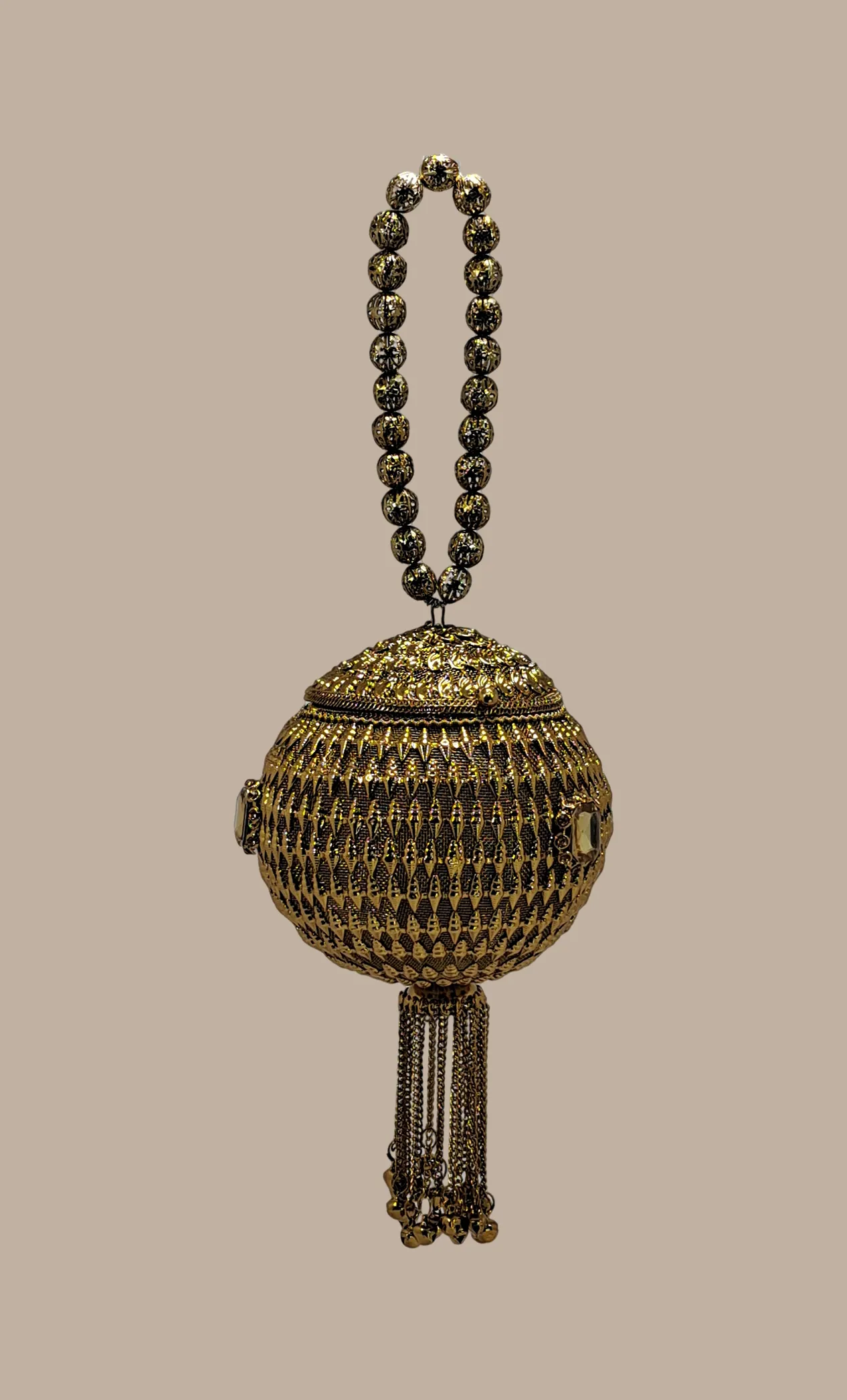 Deep Gold Metal Coconut Bag