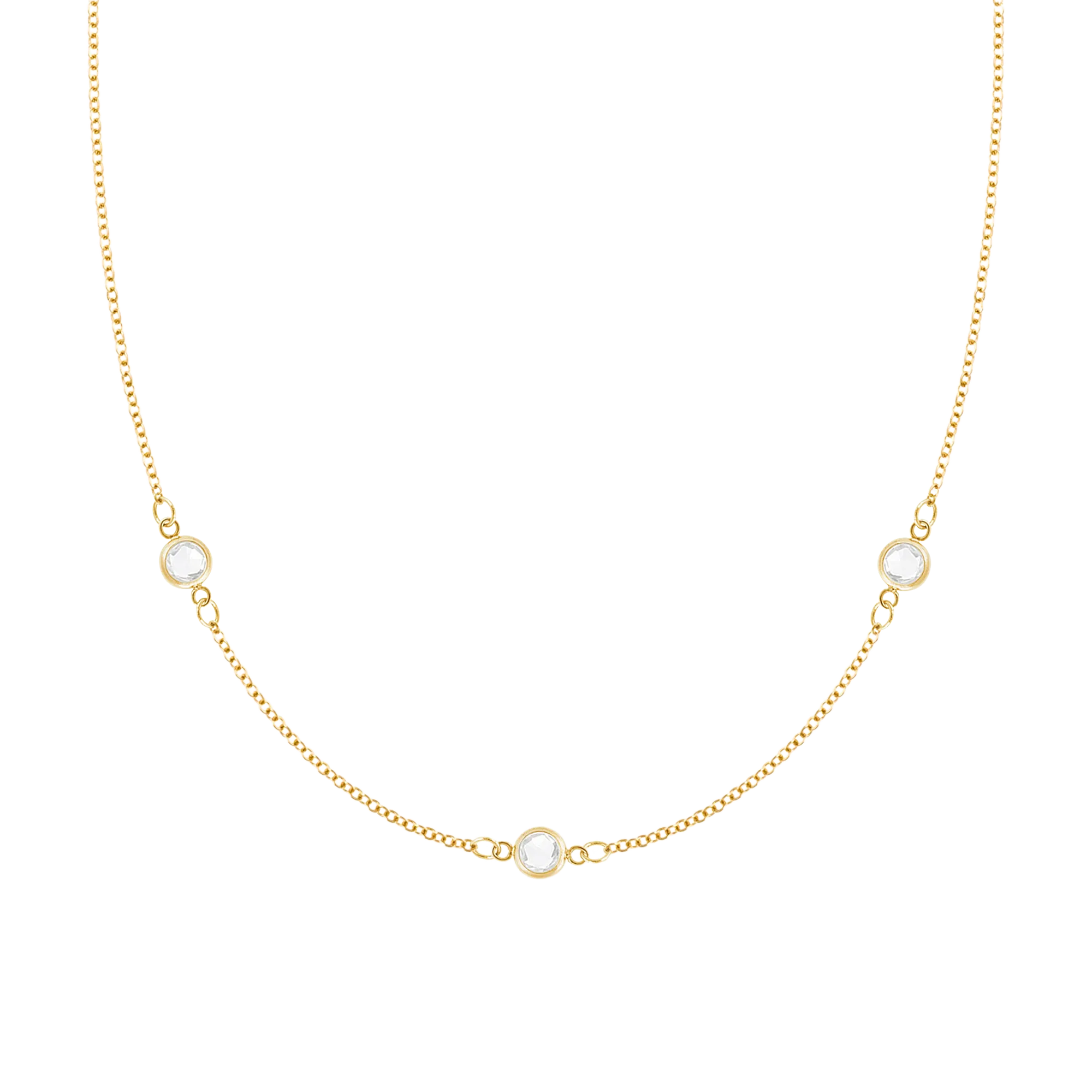 Delicate Personalized Necklace with Gemstone