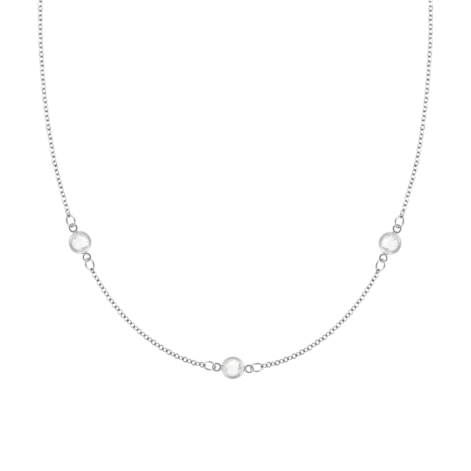 Delicate Personalized Necklace with Gemstone