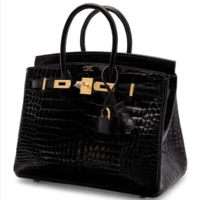 Designer Croco Large Satchel Tote Handbag For Women