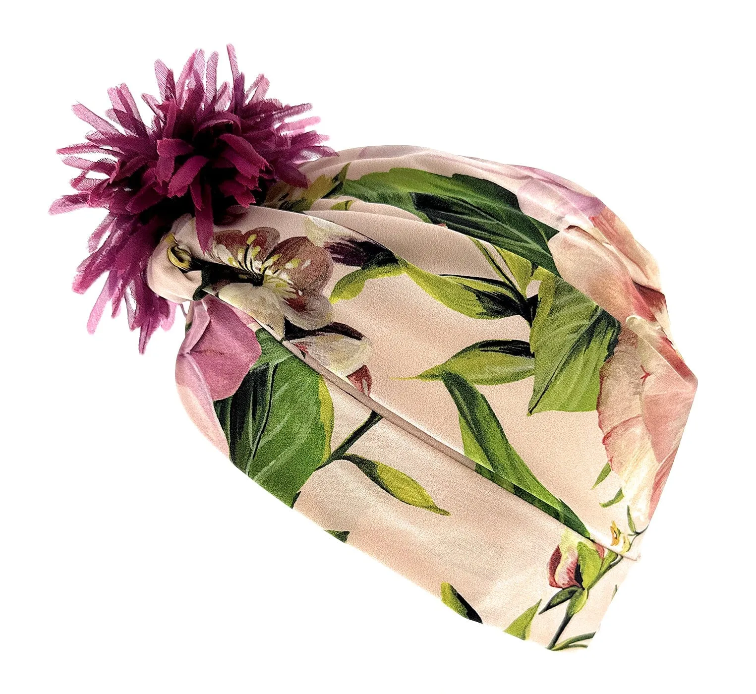 Dolce & Gabbana  Floral Turban Headpiece with Flower Detail-S