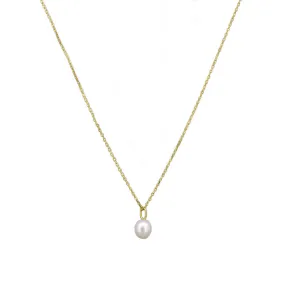 Edith Pearl Necklace Sterling 925 - Gold