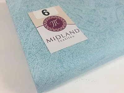 Floral Paisley Pastel white lacquer Print Fabric 100% Cotton 44" Wide  M527 Mtex