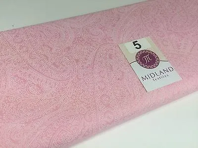 Floral Paisley Pastel white lacquer Print Fabric 100% Cotton 44" Wide  M527 Mtex