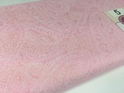 Floral Paisley Pastel white lacquer Print Fabric 100% Cotton 44" Wide  M527 Mtex