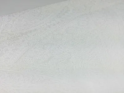 Floral Paisley Pastel white lacquer Print Fabric 100% Cotton 44" Wide  M527 Mtex