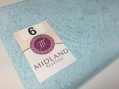 Floral Paisley Pastel white lacquer Print Fabric 100% Cotton 44" Wide  M527 Mtex