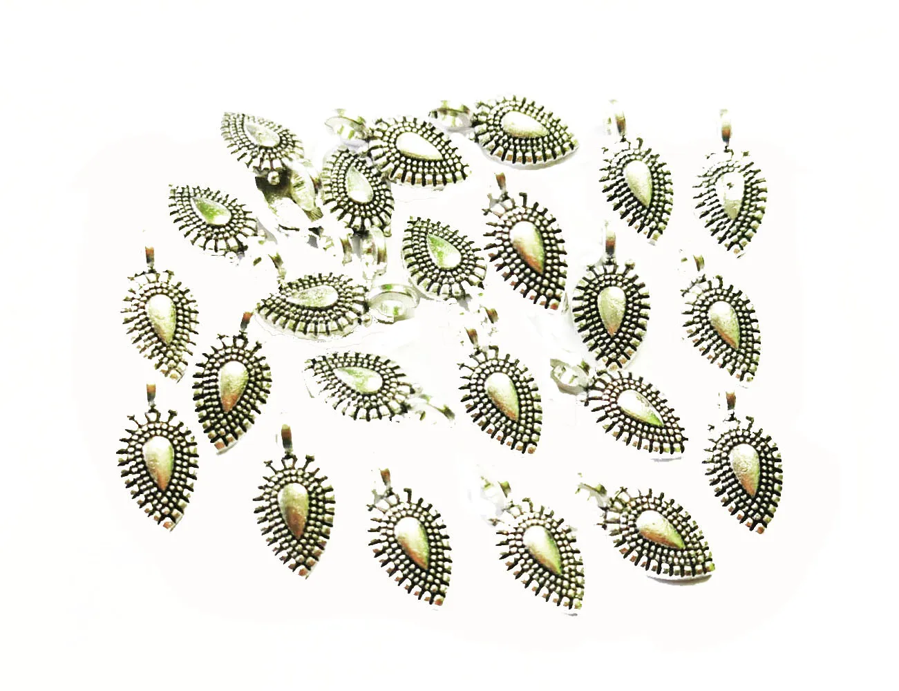 German Silver Drop Charms