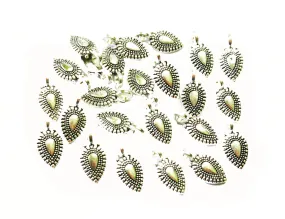 German Silver Drop Charms