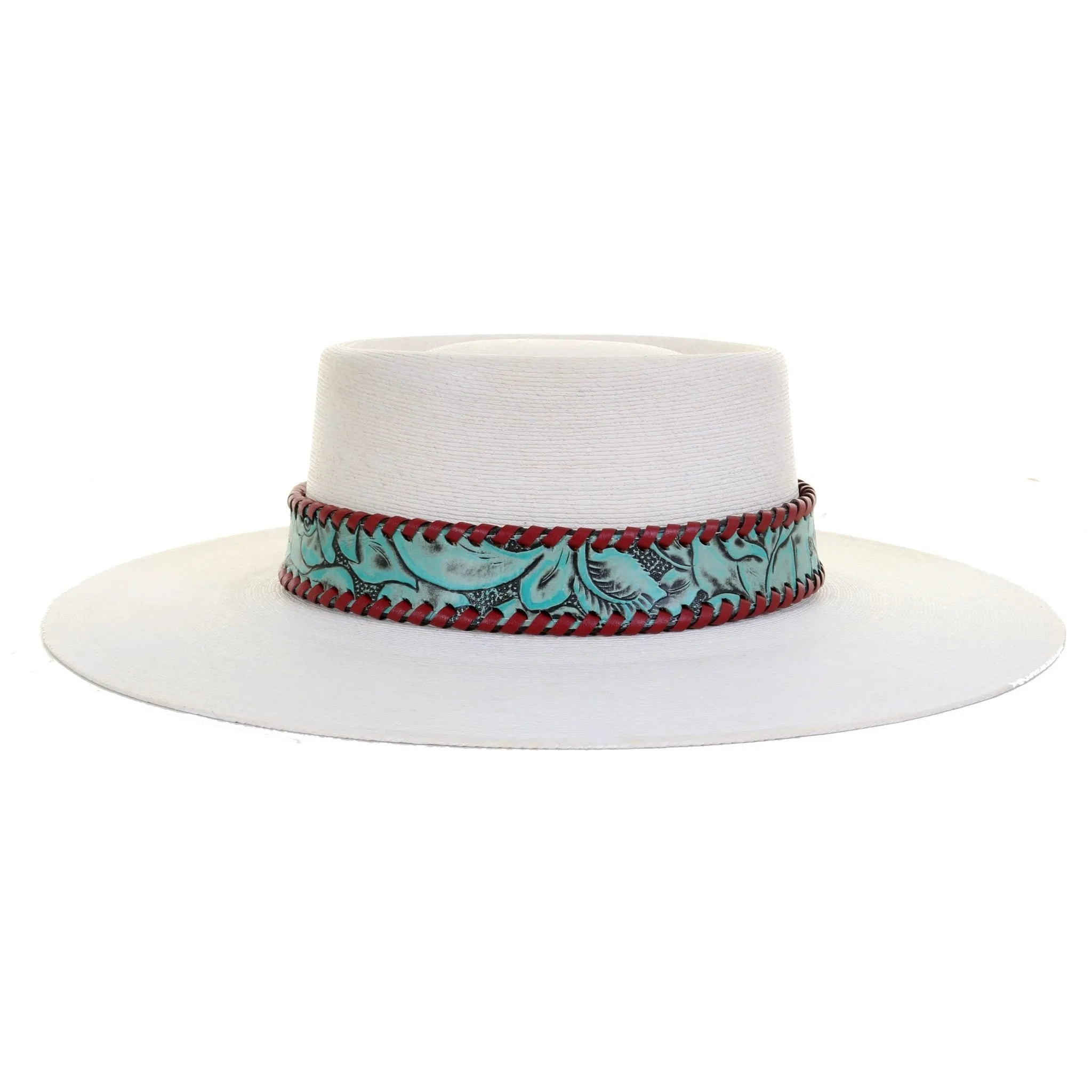 HATB04 - Turquoise Antique Floral Hat Band