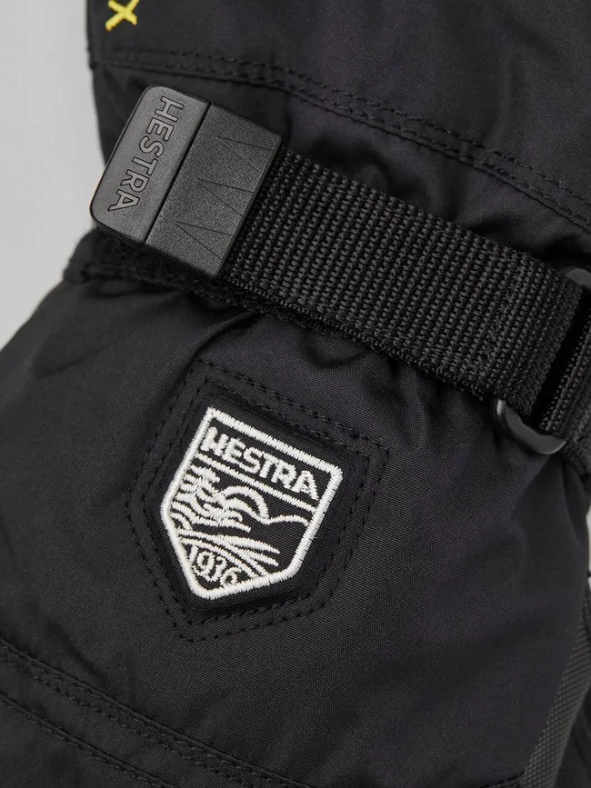Hestra Gore-Tex Gauntlet Kids Ski Gloves, Black