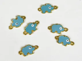 Light Blue Elephant Designer Metal Charms