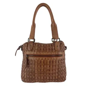 Linda Braided Leather Shoulder Bag